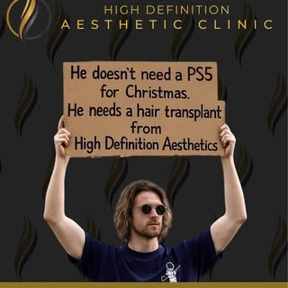 A PS5 can wait. A new hairline can’t. 
Give the gift of confidence with High Definition Aesthetics. 
