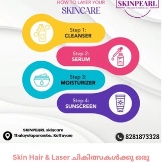 ✨ സ്കിൻകെയർ ചെയ്യുന്നതിനും ഒരു ശരിയായ ക്രമമുണ്ട്!നിങ്ങളുടെ സ്കിൻകെയർ റൂട്ടീൻ ശരിയായ ക്രമത്തിലാണോ? 🤔