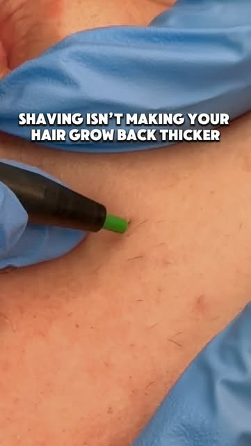 Shaving isn’t making your hair grow back thicker but it can keep you stuck in the same cycle. 🪒
You