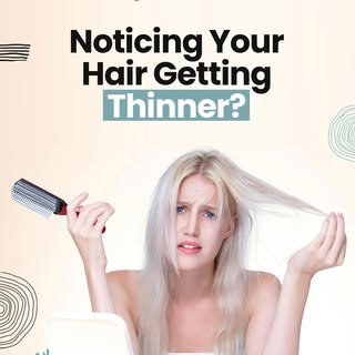Hair thinning often starts gradually, a widening part, more hair on your brush, or reduced volume.

