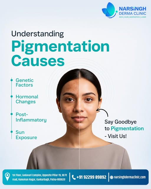 Understanding Pigmentation Causes — Say Goodbye to Pigmentation! ✨👩‍⚕️

चेहरे पर अचानक आने वाले काल