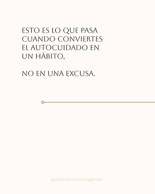 Para si sientes que el autocuidado siempre queda para 'cuando tenga tiempo'.

Spoiler: ese momento c