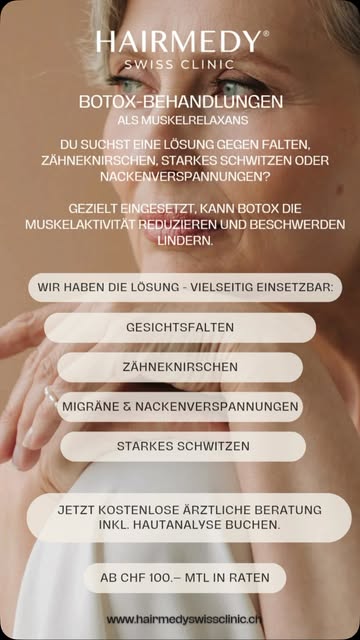 BOTOX-BEHANDLUNGEN | BOTOX TREATMENTS
• Kostenlose ärztliche Beratung inkl. Hautanalyse buchen. 
• w