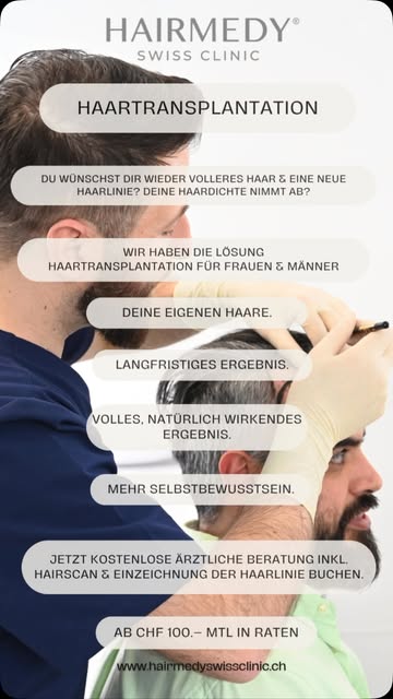 HAAR-TRANSPLANTATION | HAIR - TRANSPLANT 
• Kostenlose ärztliche Beratung inkl. HairScan buchen. 
• 