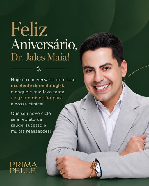 Feliz aniversário, Dr. Jales! Obrigado por fazer parte da nossa equipe e nos alegrar com sua presenç