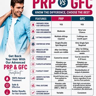 PRP vs GFC — Know the Difference! ✨

Hair fall treatment निवडताना योग्य treatment आणि योग्य approach