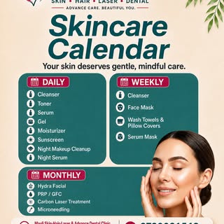 ✨ SKINCARE CALENDAR — Mauli Clinics ✨

सुंदर आणि निरोगी त्वचेसाठी Skincare Routine नियमित असणे गरजेच