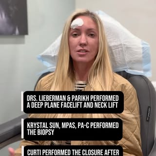 This patient had a facial rejuvenation with us, a year later, our team detected skin cancer.
 
Not e