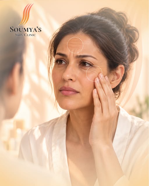 Facial expressions create natural lines over time. Botox works by relaxing targeted muscles behind f