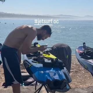 Great holiday weekend!  Test driving Jetsurf boards in Orange County.  200 people in the water, craz