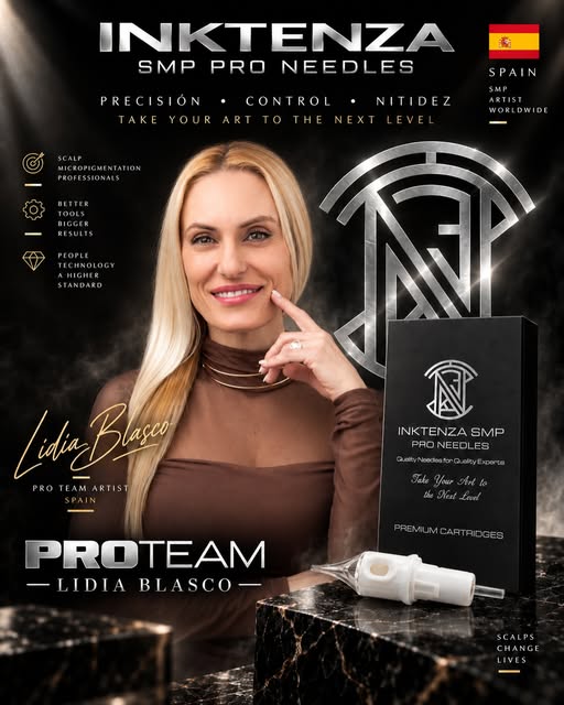 Bienvenida al ProTeam de Inktenza SMP Pro Needles, @lidiablasco_micropigmentacion 

Hay artistas que