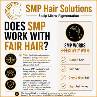 Fair hair? No problem. ✅
SMP creates the appearance of natural hair follicles beneath the skin, maki