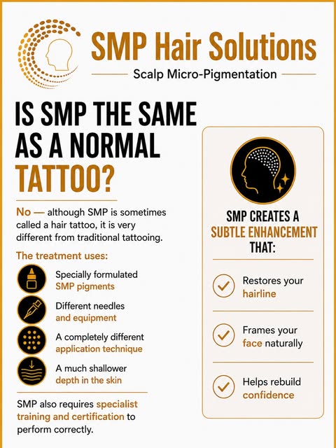 SMP: More Than Just a “Hair Tattoo” 👌

It may look similar, but Scalp Micropigmentation is complete