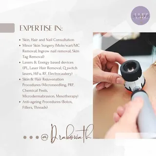 We provide detailed consultation of all skin, hair and nail problems. 

To book your appointments
📱