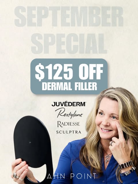 Enjoy $125 OFF your total throughout September when you treat Juvéderm, Restylane, Radiesse or Sculp