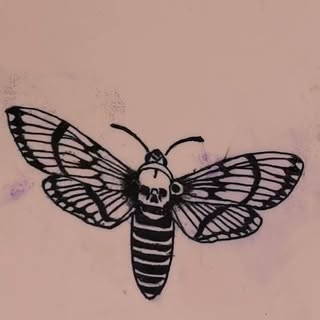 Quick Flash Tattoo 🎨 #deathmothtattoo #fyp