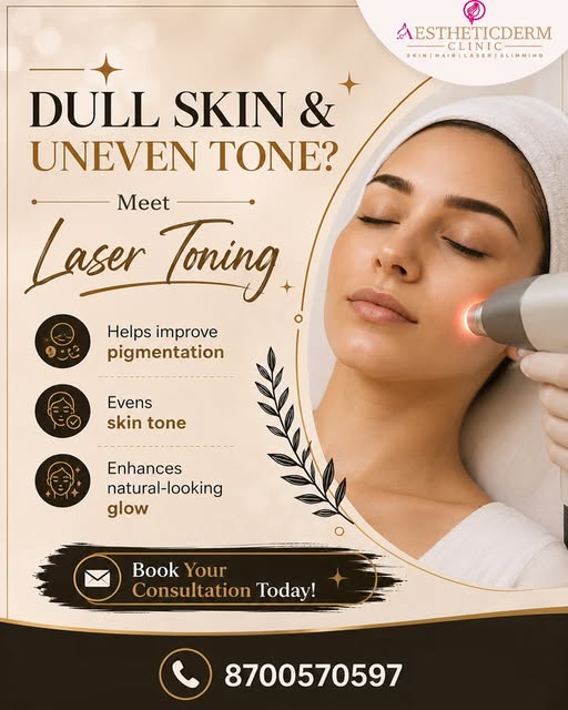 ✨ Dull skin? Uneven tone? It’s time to glow! ✨
Discover Laser Toning for improved pigmentation, even