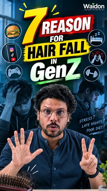 Gen Z hair fall reasons and treatment # hairloss #hairfall #waidon #hairregrowth #adonhaircare