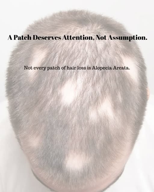 A patch of hair loss can get your attention quickly. But seeing a patch doesn’t automatically tell u