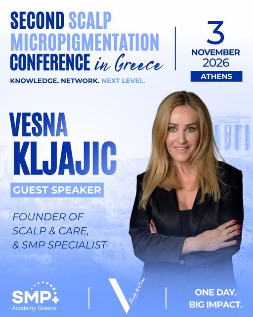 Με μεγάλη χαρά ανακοινώνουμε ότι η Vesna Kljajic, Founder of Scalp & Care & SMP Specialist, θα είναι