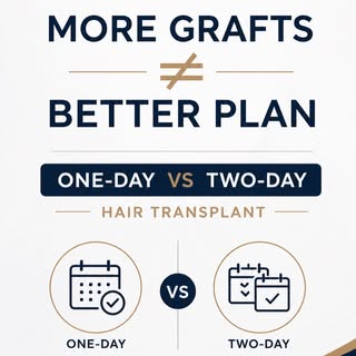 One-day vs two-day hair transplant procedures: which is better?

There is no single “best” option fo