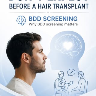 Would you expect psychological screening before a hair transplant?

Before discussing graft numbers 