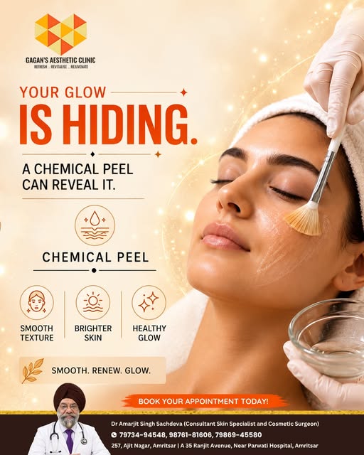 Your glow is already there — let a chemical peel reveal it! 
Refresh your skin, improve texture, bri