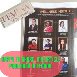 Full page article in Femina magazine 
#femina #feminaindia #gynecomastiaawareness #cosmeticsurgery #