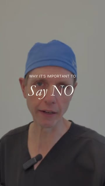One of the most important things I do as a surgeon is know when to say no.

Sometimes a patient come