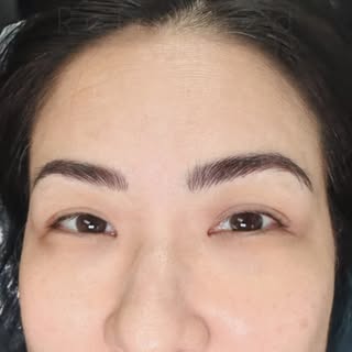 Unlike #microblading #nanobrows tend to fade more evenly and softly. This beautiful client came back
