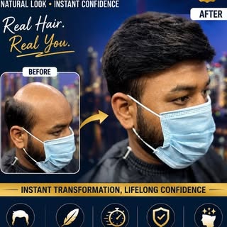 Hair loss se pareshan? Ab confidence wapas paaiye! 😎
Natural looking Hair Patch ke saath instant ma