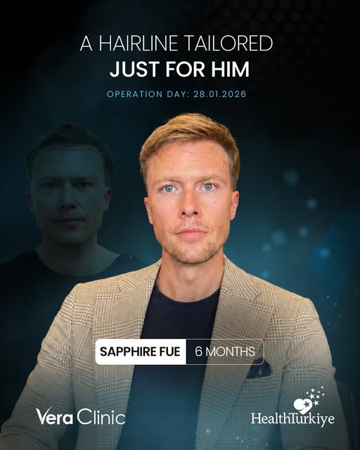 A hairline tailored just for him.

Egill’s 6-month Sapphire FUE result shows how personal hairline d