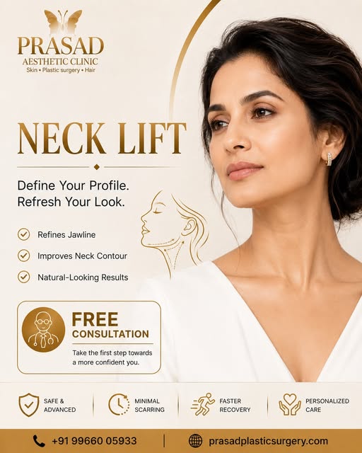 Define your profile and refresh your look with a Neck Lift at Prasad Aesthetic Clinic! ✨

Whether yo