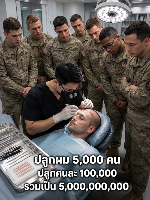ตอนนี้ทหารอเมริกันมาปลูกผมหมดแล้ว ขออภัยพ่อค้าแม่ค้าแถบพัทยานะครับ #ทหารอเมริกา #ทหาร #ปลูกผม #หมอศร