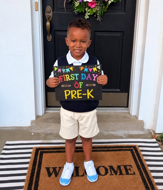 First Day of Pre-K for our handsome boy, Isaiah! 🎉 Naomi moved up in her class too! Everyone is gro