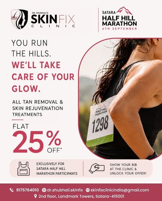 You run the hills. We’ll take care of your glow!
.
.
.
SKINFIX Clinic

📅 Book Your Appointment Toda