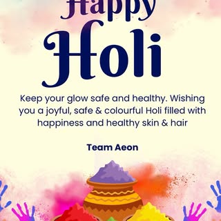 Wishing everyone a safe, joyful and colourful Holi 🫟🎉 ~ Team Aeon 

#holi #colours #festivalofcolo
