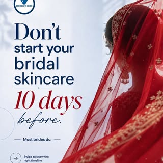 Wedding day glow last-minute panic se nahi, smart planning se aata hai! 👰✨

Swipe karein—Bridal Ski