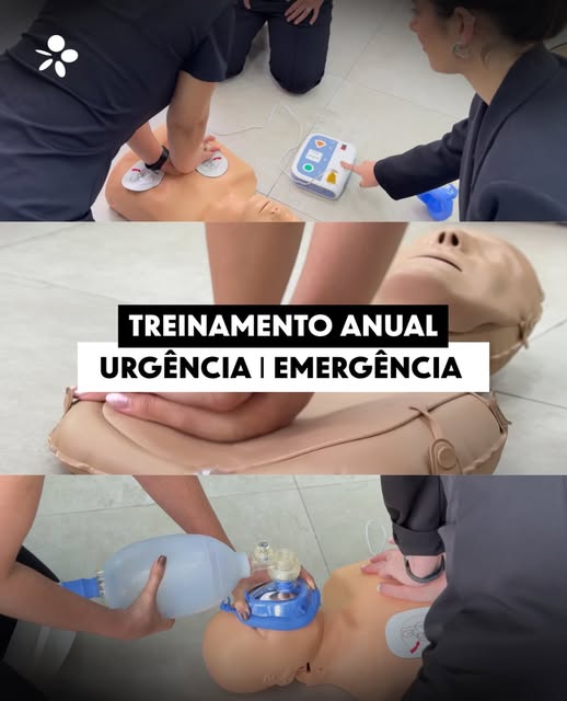 Pergunte para clínica que você frequenta, quando foi o último treinamento de emergência 🚨
Se foi há