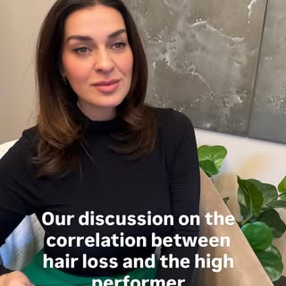 High performers are accustomed to operating with a high level of control.

Hair loss is often one of