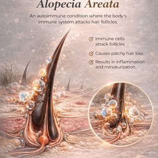 Hair loss is not just a surface condition.
The follicle—the root of the hair—is directly influenced 