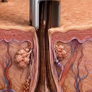 This is what an FUE hair transplant actually looks like up close 👀 
FUE, commonly known as Follicul