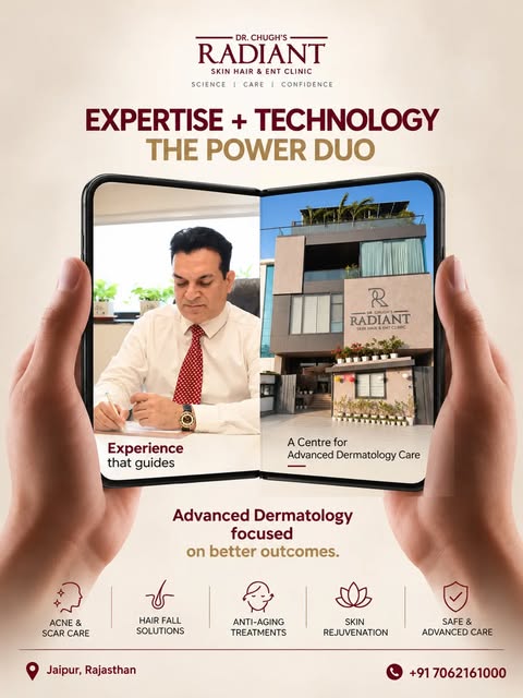 ✨🩺 Expertise Meets Technology for Advanced Skin & Hair Care.

At Radiant Skin Hair & ENT Clinic, ad