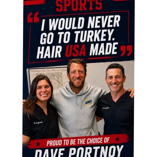 Dave Portnoy chose Dr. Lopresti for his hair transplant. Hair USA made 🇺🇸