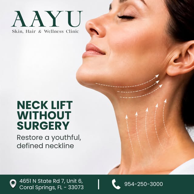Noticing loose skin or a double chin? 
A Neck Lift can help you achieve a smoother, firmer, and more