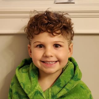 Ok, not all kids can sit as patiently as this rad little dude. I loved giving him the haircut he wan