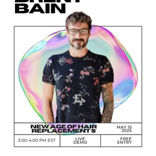 Brent Bain
@bybrentbain will be live on Disbeaute talking about the new age of hair replacements at 