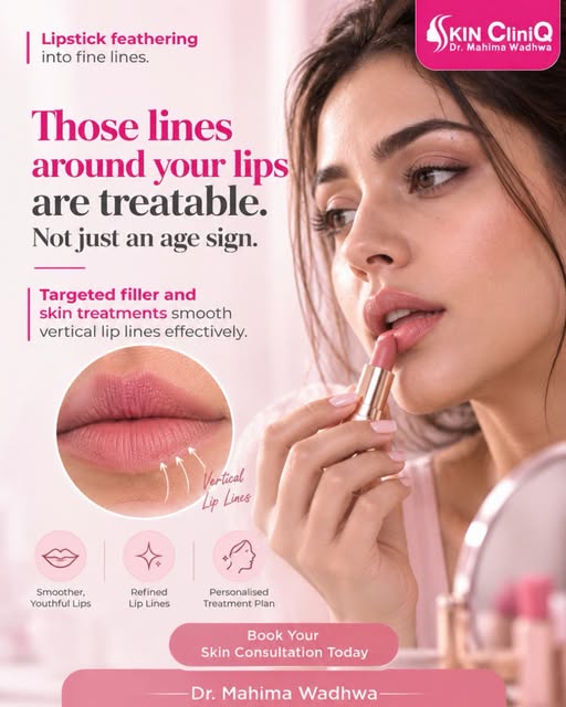 Vertical lines around your lips are not just an ageing sign, they are treatable.

Lipstick featherin