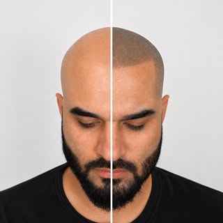 Same person. Same face.
The difference lies in scalp micropigmentation.

⬅️ WITHOUT SMP: scalp fully