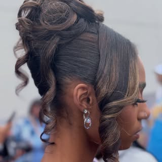 French rolls are back! 

~Stylist: Shanna

#hair #prom #2026 #frenchroll #style